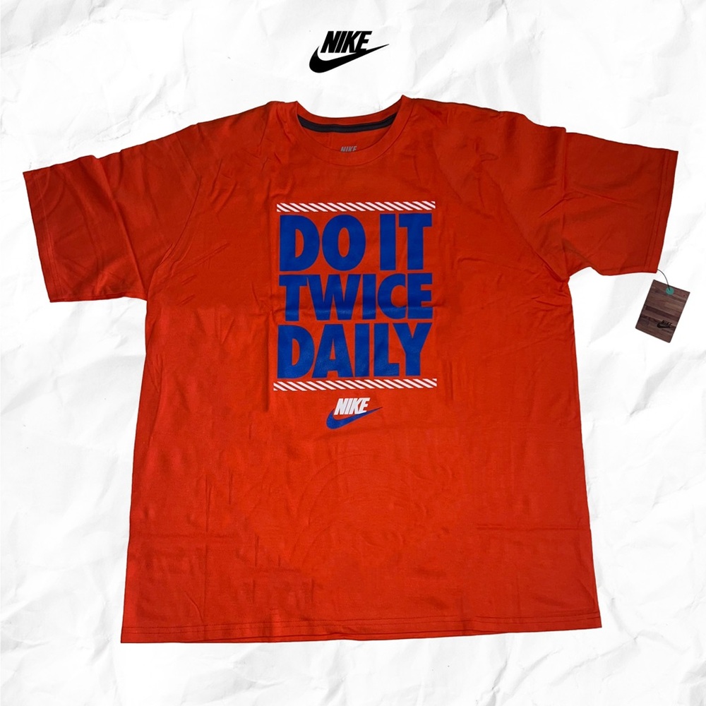 Nike Sportswear Slim Fit Orange Graphic Tee